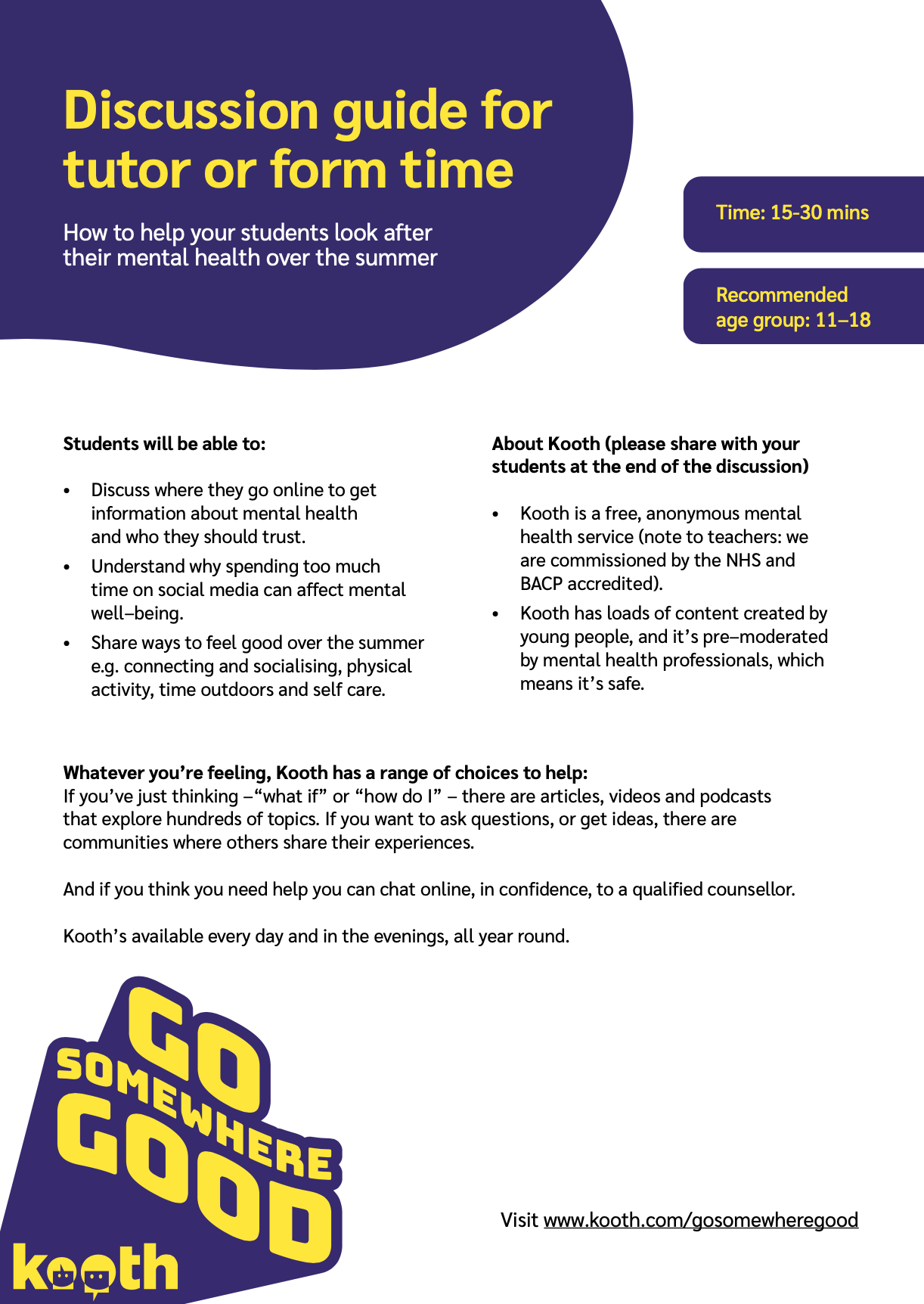 Click to Download the Go Somewhere Good Discussion Guide s creenshot - click to download